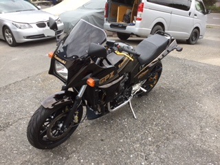 GPZ900 銀鏡塗装　メッキ　ブラック　完成